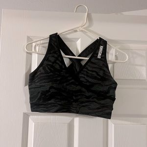 Zebra print sports bra